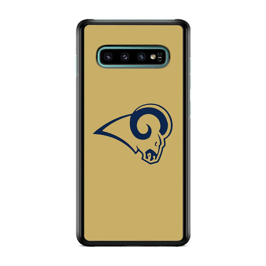 NFL St Louis Rams 1995 Samsung Galaxy S10 Case-Rubber Black (2D Case)-Oxvistore