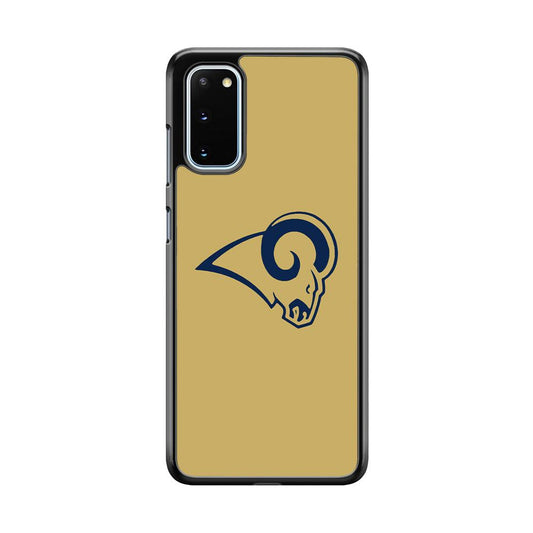 NFL St Louis Rams 1995 Samsung Galaxy S20 Case-Rubber Black (2D Case)-Oxvistore