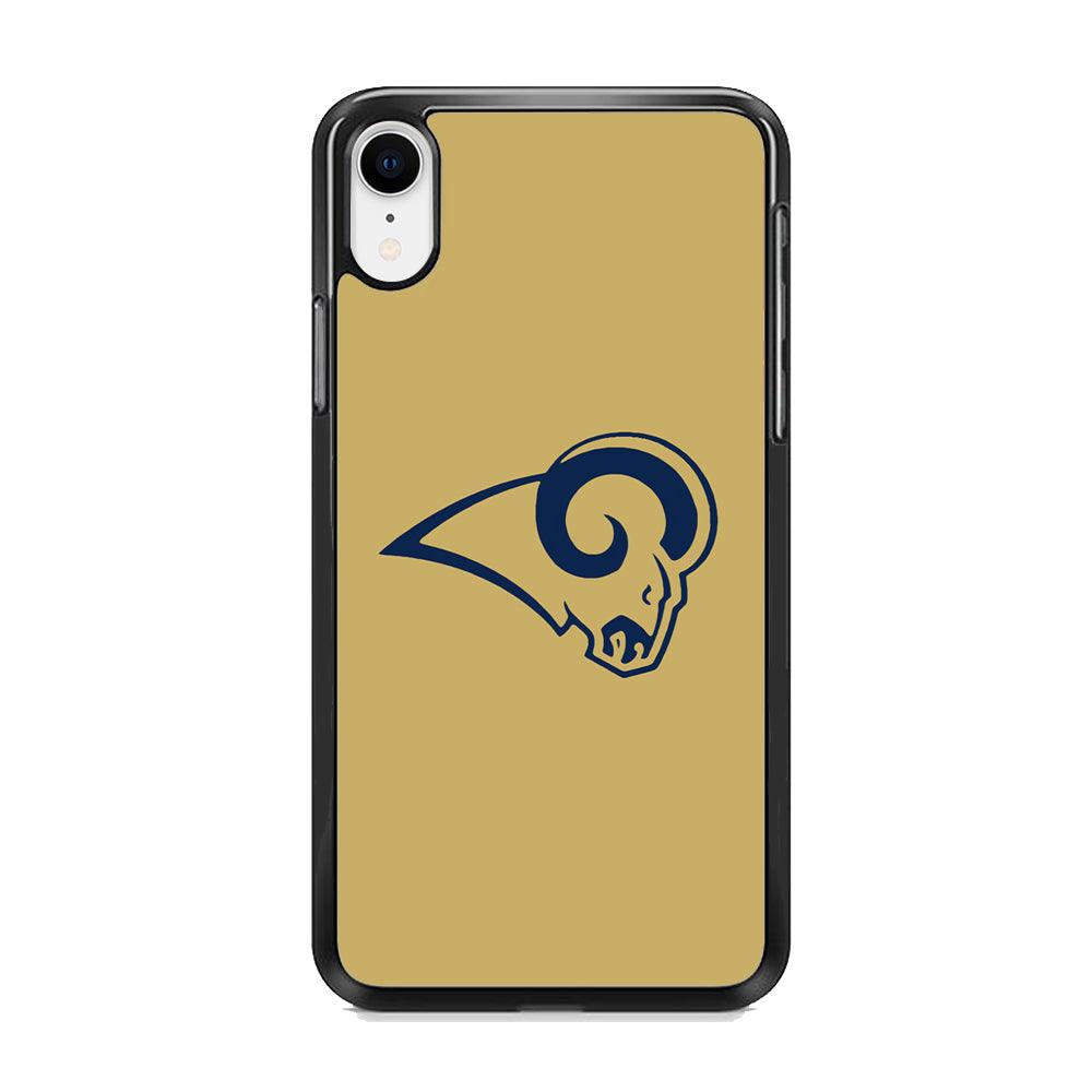 NFL St Louis Rams 1995 iPhone XR Case-Rubber Black (2D Case)-Oxvistore