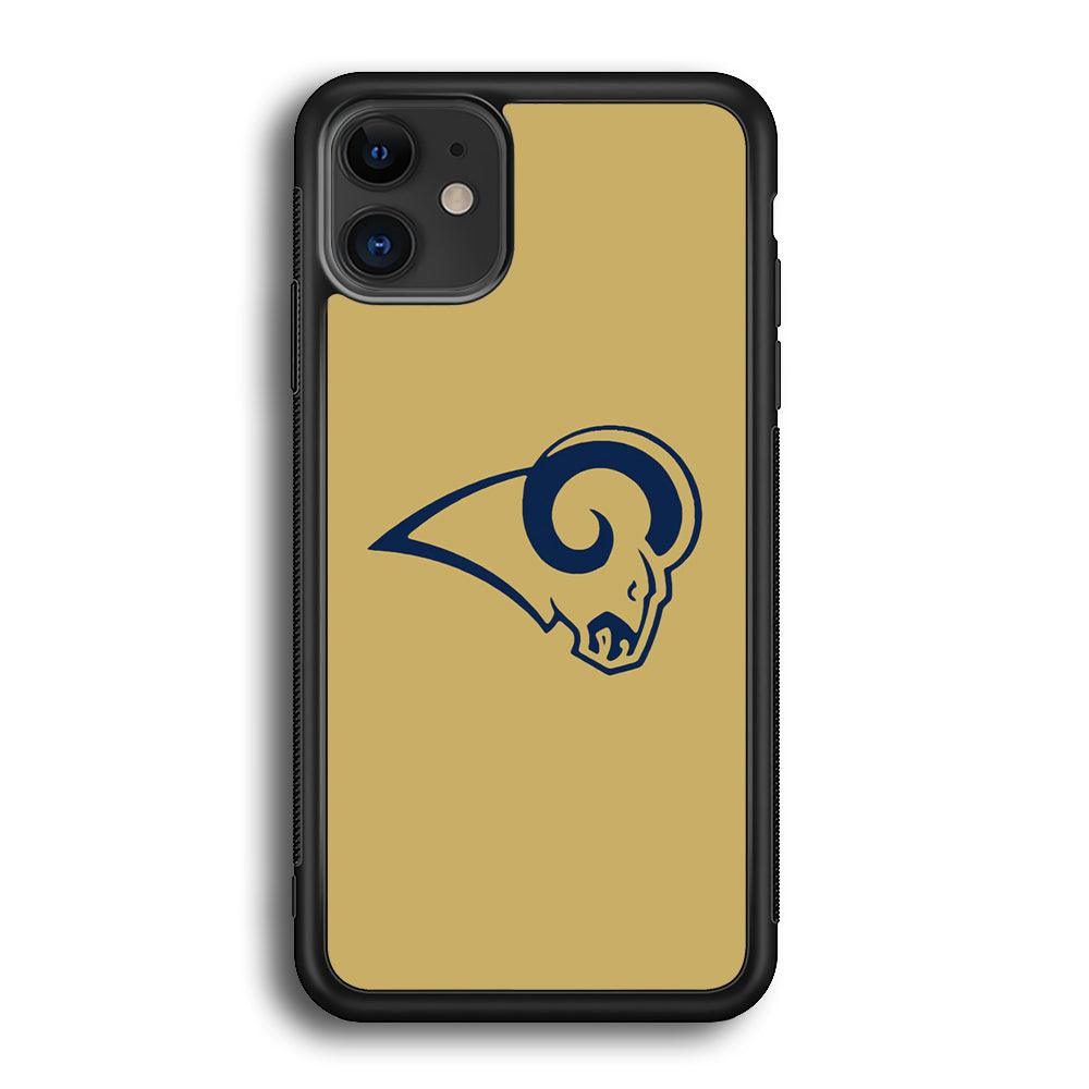 NFL St Louis Rams 1995 iPhone 11 Case-Rubber Black (2D Case)-Oxvistore