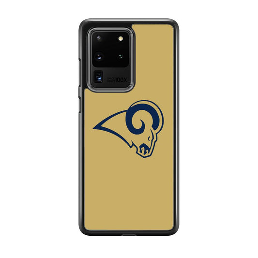 NFL St Louis Rams 1995 Samsung Galaxy S20 Ultra Case-Rubber Black (2D Case)-Oxvistore