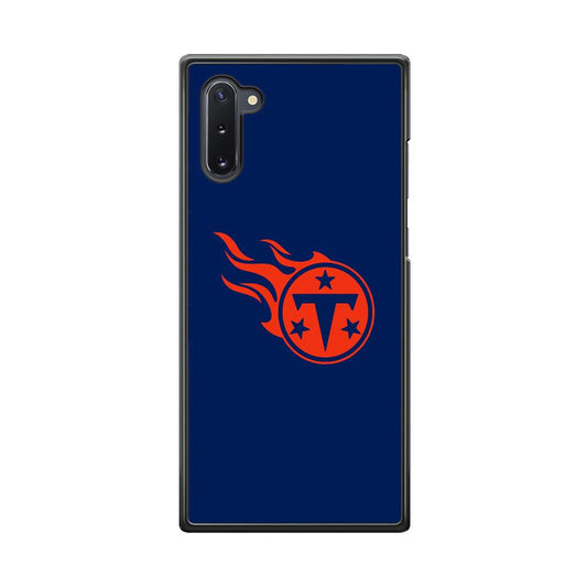 NFL Tennessee Titans 1999 Samsung Galaxy Note 10 Case-Rubber Black (2D Case)-Oxvistore