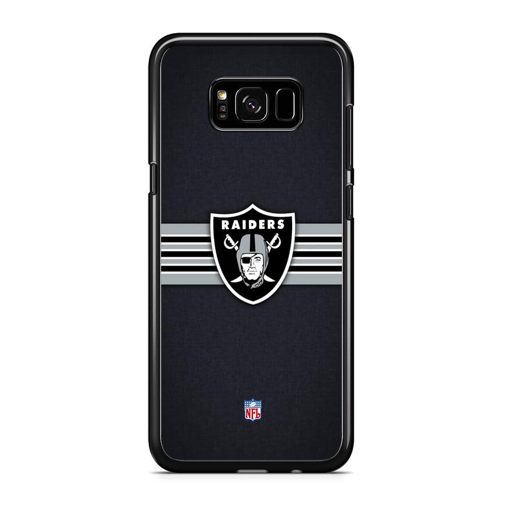 NFL The Oakland Raiders Line of Shield iPhone 8 Plus Case-Rubber Black (2D Case)-Oxvistore
