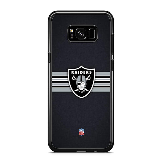 NFL The Oakland Raiders Line of Shield iPhone 8 Plus Case-Rubber Black (2D Case)-Oxvistore