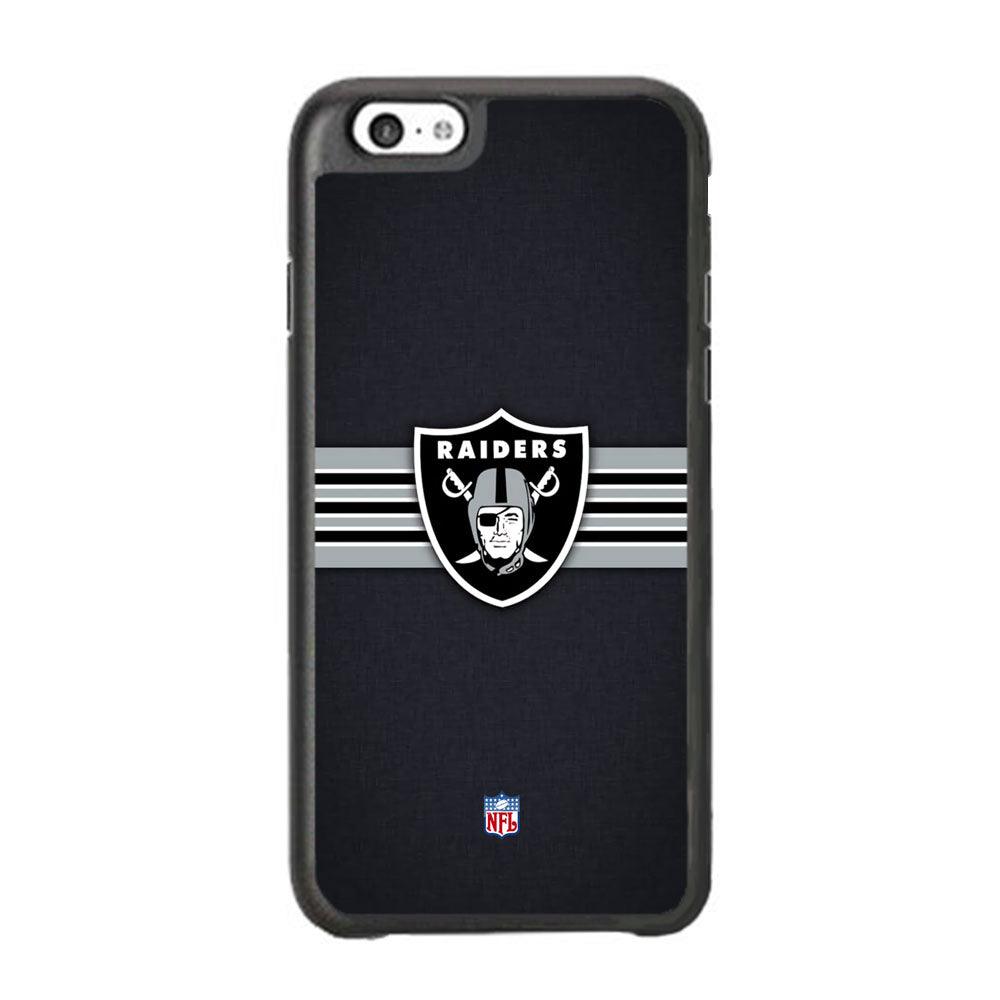 NFL The Oakland Raiders Line of Shield iPhone 6 Plus | 6s Plus Case-Rubber Black (2D Case)-Oxvistore