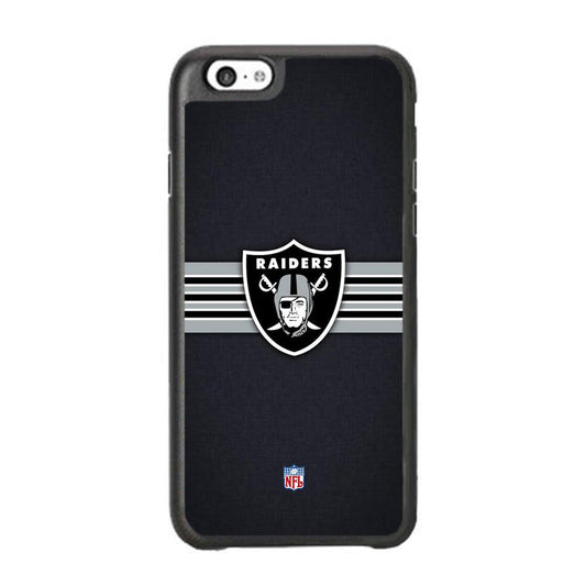 NFL The Oakland Raiders Line of Shield iPhone 6 Plus | 6s Plus Case-Rubber Black (2D Case)-Oxvistore