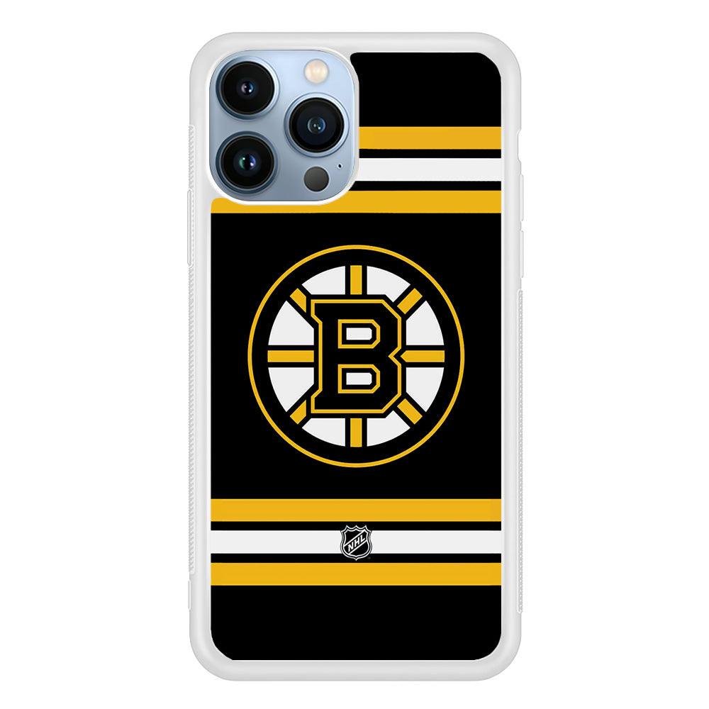 NHL Boston Bruins Circular Logo iPhone 15 Pro Case-Oxvistore