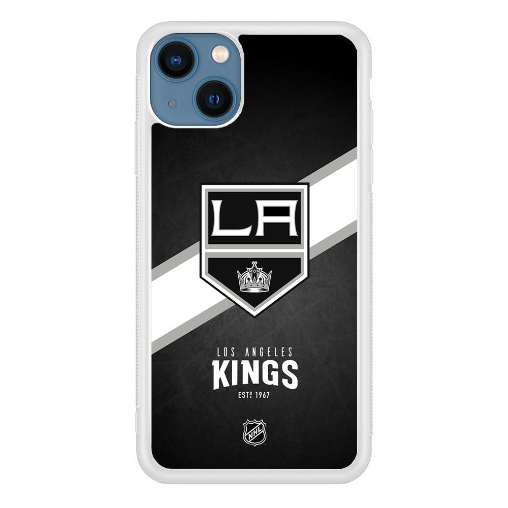 NHL LA Kings White Sash iPhone 15 Plus Case-Oxvistore