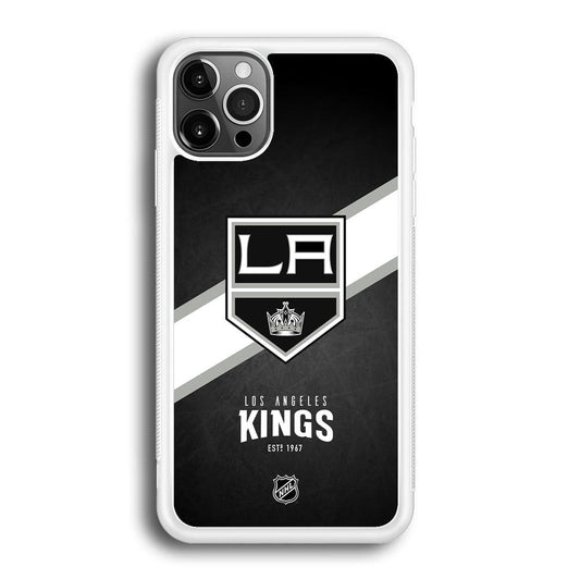 NHL LA Kings White Sash iPhone 12 Pro Case-Oxvistore