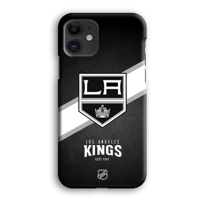 NHL LA Kings White Sash iPhone 12 Case-Oxvistore