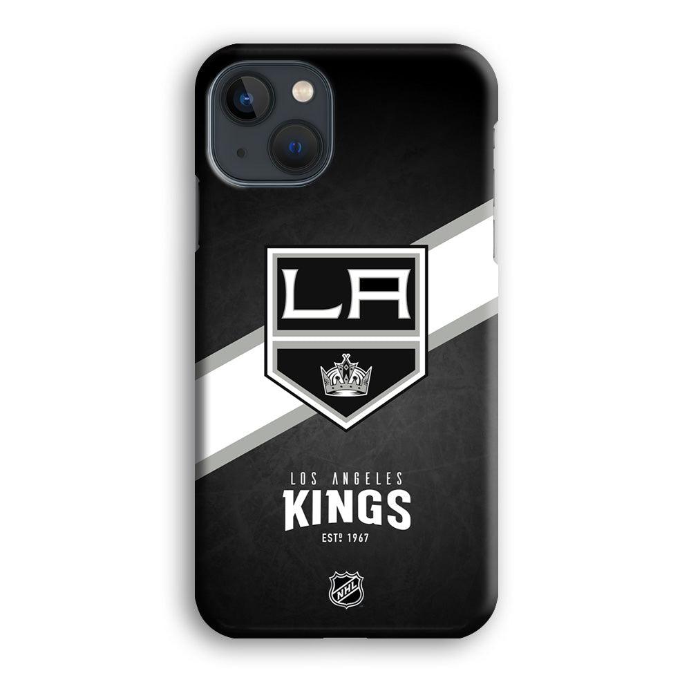 NHL LA Kings White Sash iPhone 15 Plus Case-Oxvistore