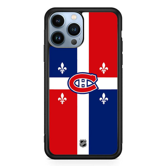 NHL Montreal Canadiens Fence of Glory iPhone 14 Pro Max Case-Rubber White (2D Case)-Oxvistore