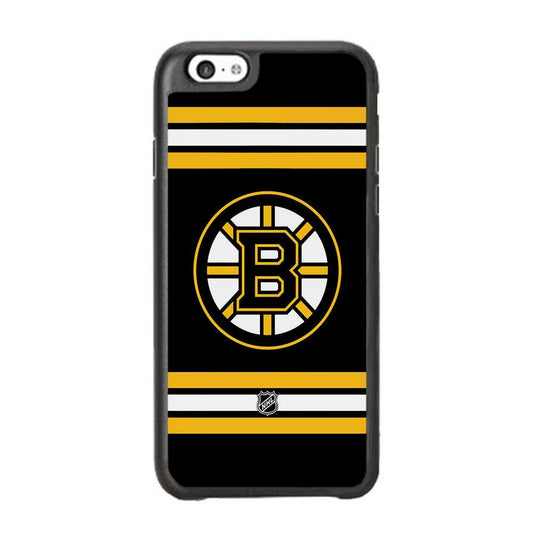 NHL Boston Bruins Circular Logo iPhone 6 Plus | 6s Plus Case-Rubber Black (2D Case)-Oxvistore