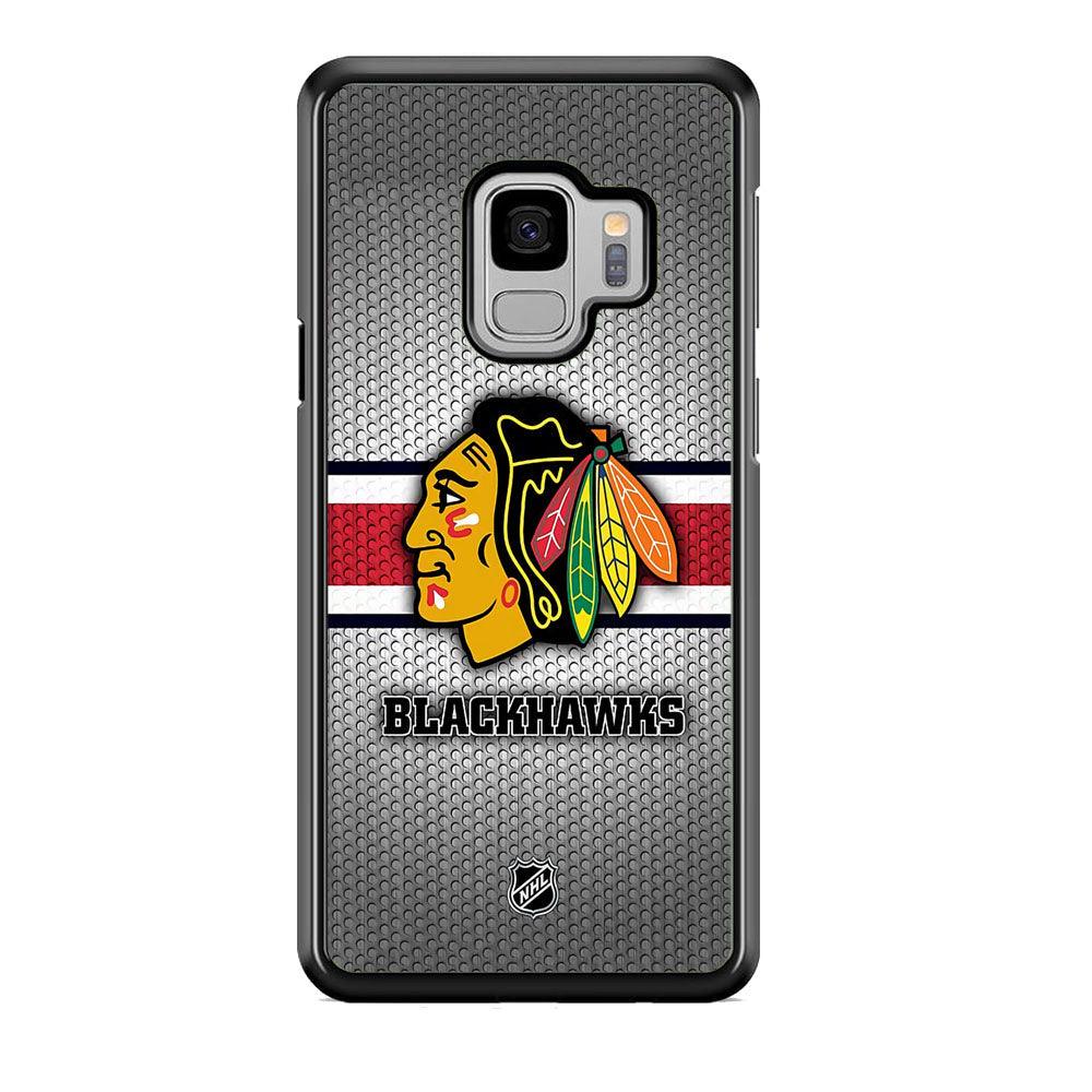 NHL Chicago Blackhawks Chief Samsung Galaxy S9 Case-Rubber Black (2D Case)-Oxvistore