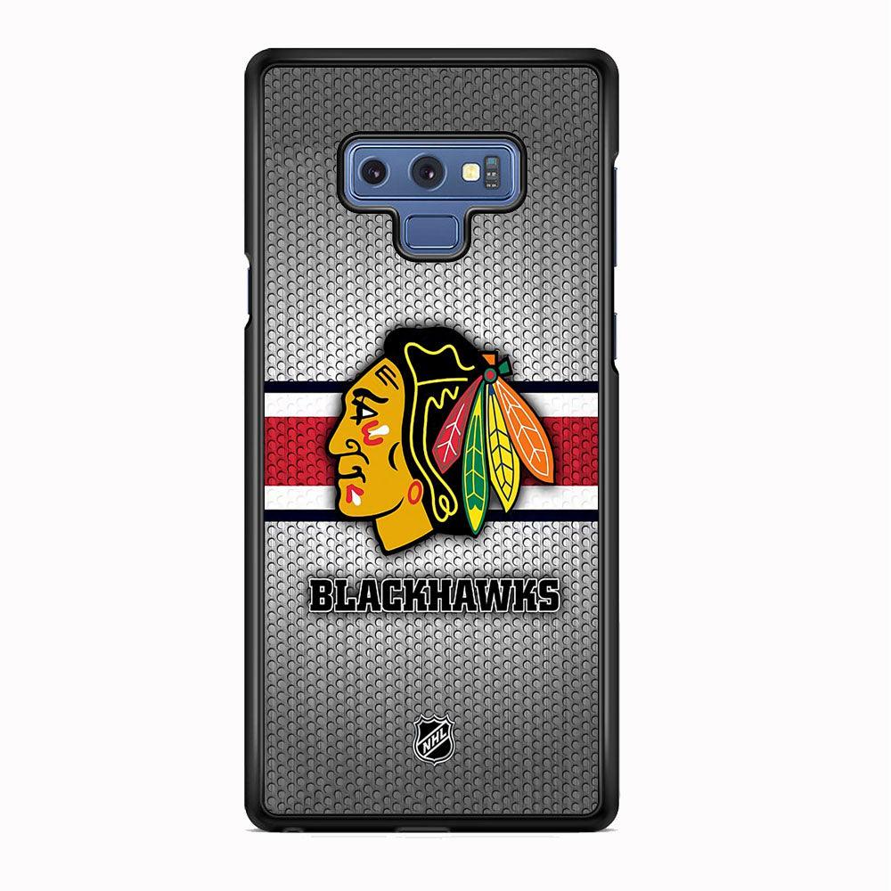NHL Chicago Blackhawks Chief Samsung Galaxy Note 9 Case-Rubber Black (2D Case)-Oxvistore