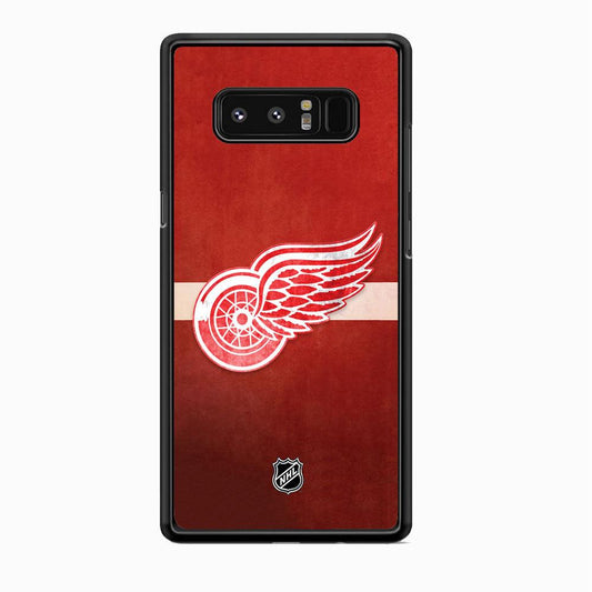 NHL Detroit Red Wings Vintage Colour Samsung Galaxy Note 8 Case-Rubber White (2D Case)-Oxvistore