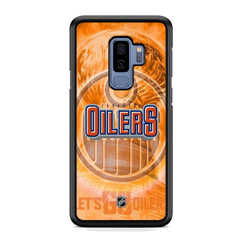 NHL Edmonton Oilers Let's Go Samsung Galaxy S9 Plus Case-Rubber Black (2D Case)-Oxvistore
