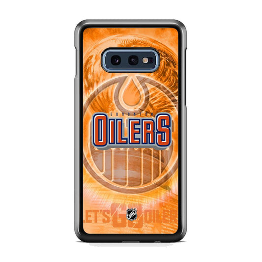 NHL Edmonton Oilers Let's Go Samsung Galaxy S10E Case-Rubber Black (2D Case)-Oxvistore
