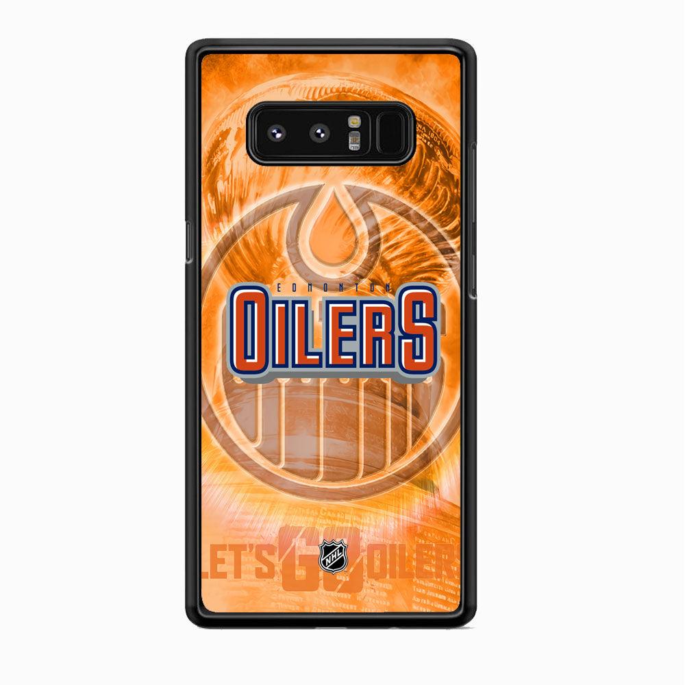 NHL Edmonton Oilers Let's Go Samsung Galaxy Note 8 Case-Rubber Black (2D Case)-Oxvistore
