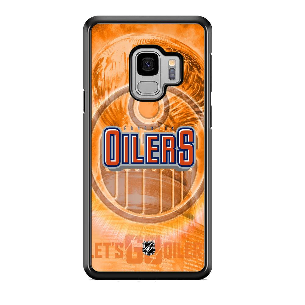 NHL Edmonton Oilers Let's Go Samsung Galaxy S9 Case-Rubber Black (2D Case)-Oxvistore