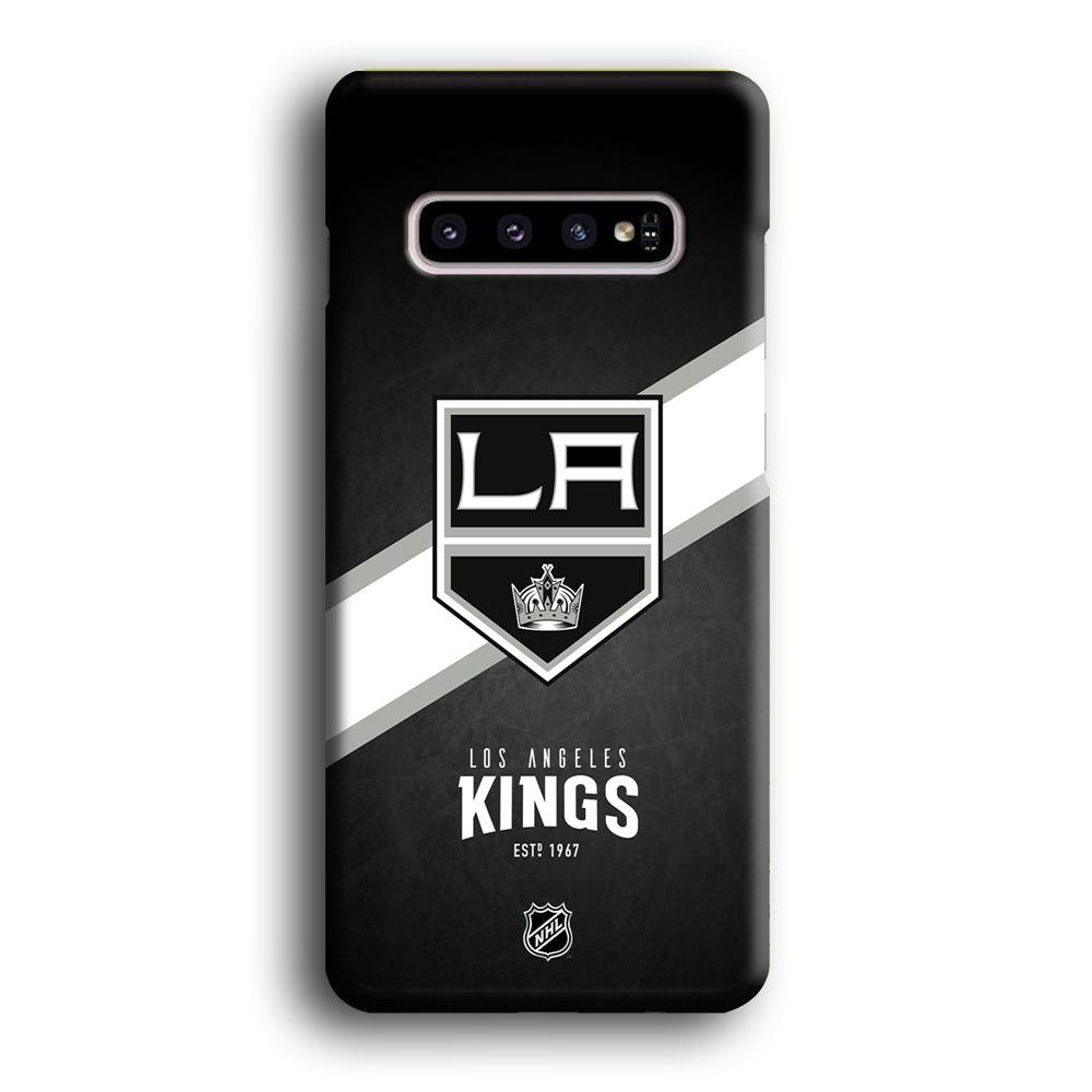 NHL LA Kings White Sash Samsung Galaxy S10 Case-Oxvistore