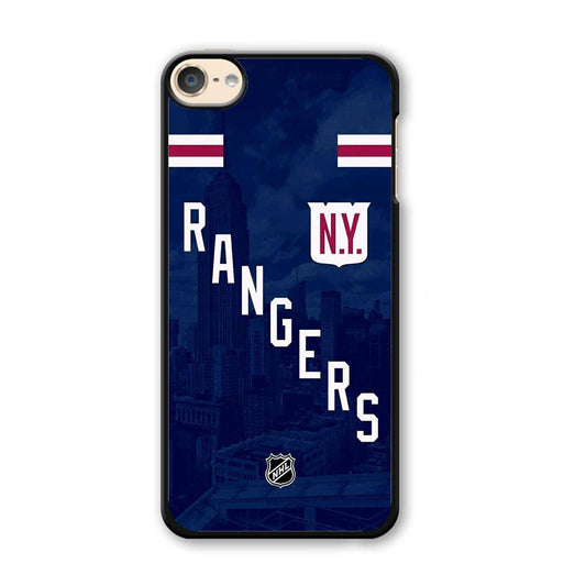 NHL New York Rangers Town Shade iPod Touch 6 Case-Plastic Black (2D Case)-Oxvistore