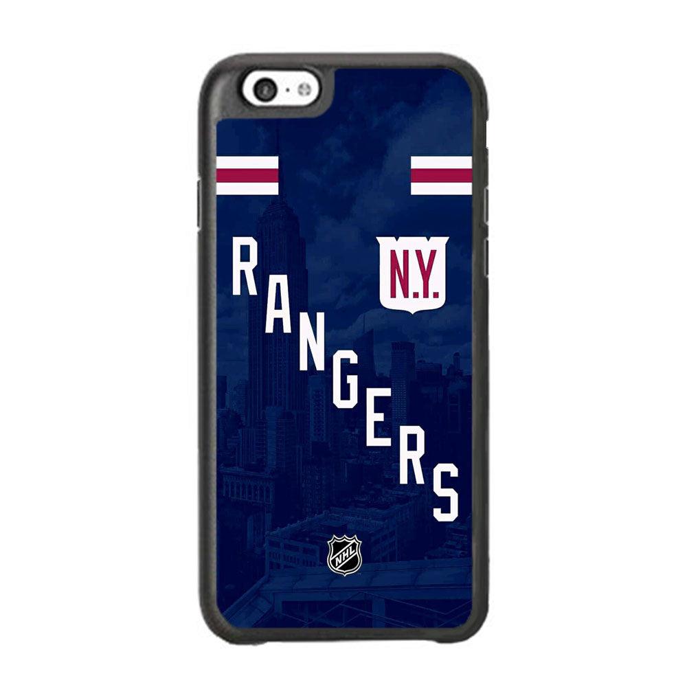 NHL New York Rangers Town Shade iPhone 6 Plus | 6s Plus Case-Rubber Black (2D Case)-Oxvistore