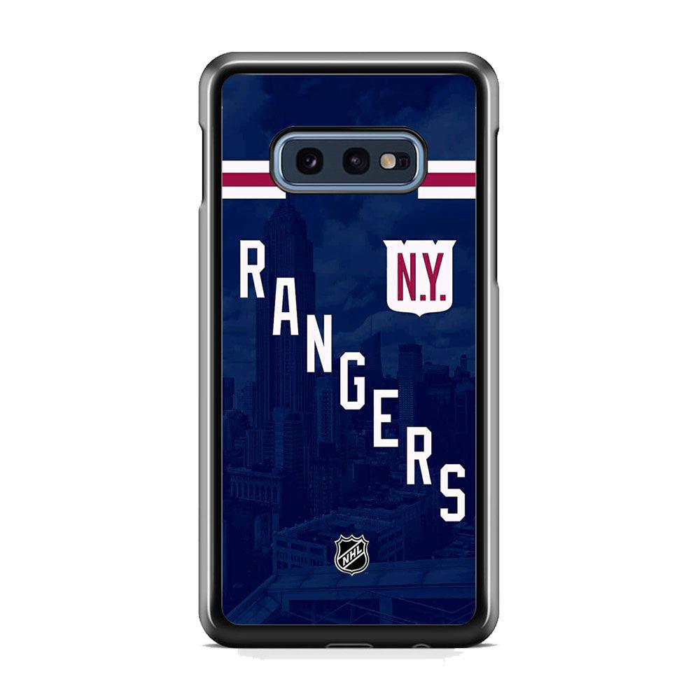 NHL New York Rangers Town Shade Samsung Galaxy S10E Case-Rubber Black (2D Case)-Oxvistore