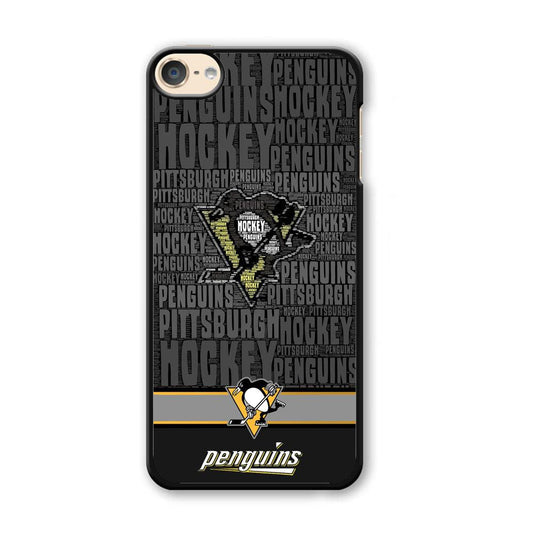 NHL Pittsburgh Penguins Word Hail iPod Touch 6 Case-Plastic Black (2D Case)-Oxvistore