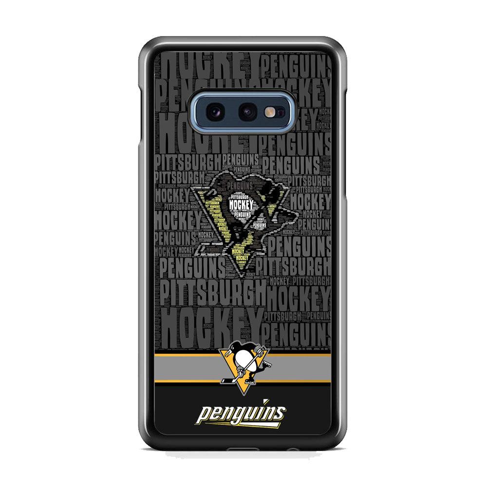 NHL Pittsburgh Penguins Word Hail Samsung Galaxy S10E Case-Rubber Black (2D Case)-Oxvistore