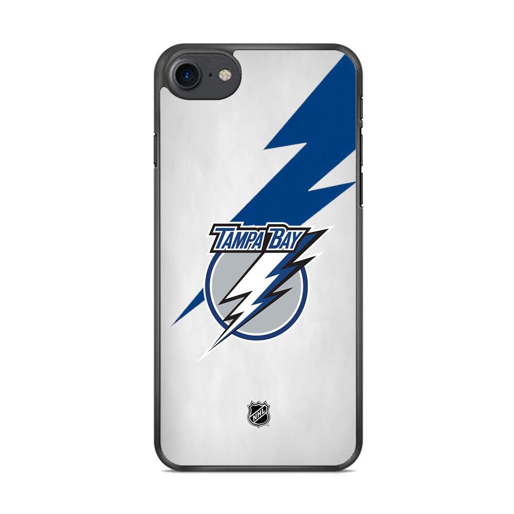 NHL Tampa Bay Lightning Thunderbolt iPhone 7 Case-Rubber Black (2D Case)-Oxvistore