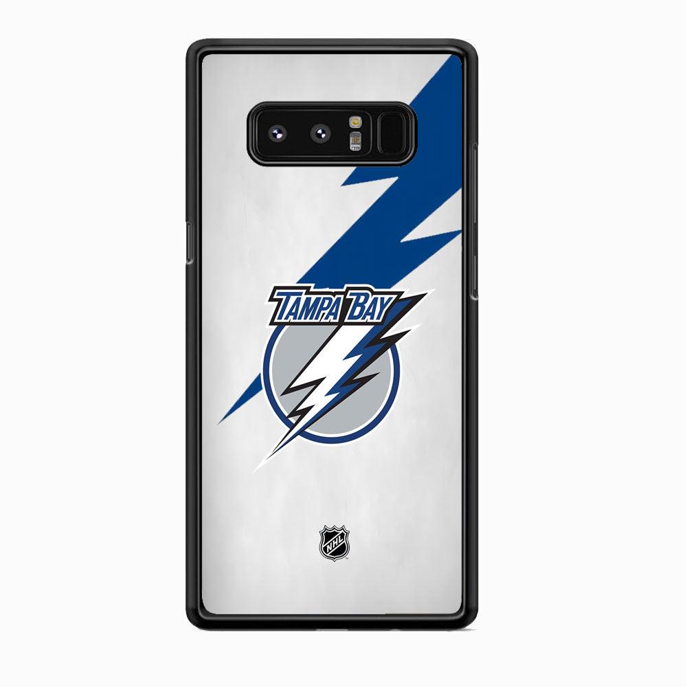 NHL Tampa Bay Lightning Thunderbolt Samsung Galaxy Note 8 Case-Rubber Black (2D Case)-Oxvistore