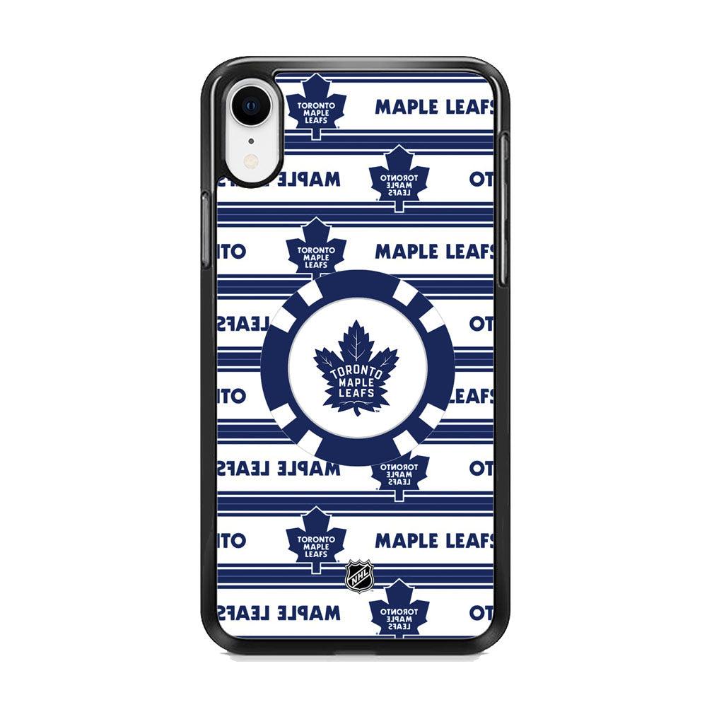 NHL Toronto Maple Leafs Chip Ball iPhone XR Case-Rubber Black (2D Case)-Oxvistore