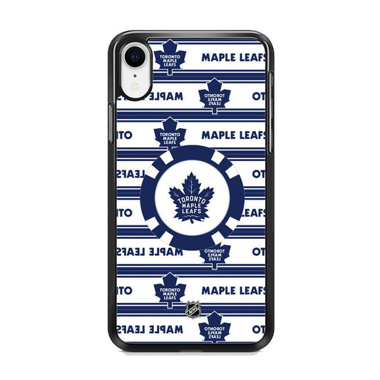 NHL Toronto Maple Leafs Chip Ball iPhone XR Case-Rubber Black (2D Case)-Oxvistore