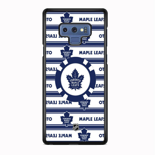 NHL Toronto Maple Leafs Chip Ball Samsung Galaxy Note 9 Case-Rubber Black (2D Case)-Oxvistore