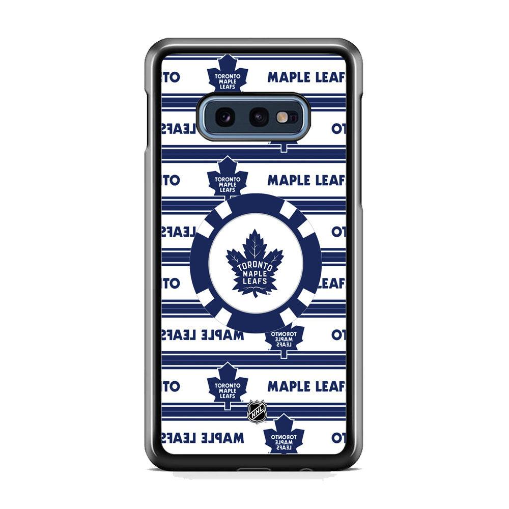 NHL Toronto Maple Leafs Chip Ball Samsung Galaxy S10E Case-Rubber Black (2D Case)-Oxvistore