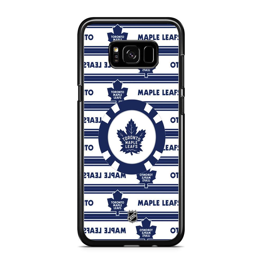NHL Toronto Maple Leafs Chip Ball iPhone 8 Plus Case-Rubber Black (2D Case)-Oxvistore