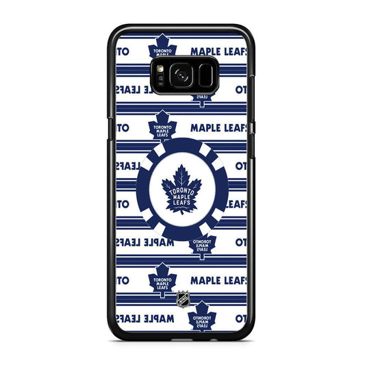 NHL Toronto Maple Leafs Chip Ball iPhone 8 Plus Case-Rubber Black (2D Case)-Oxvistore