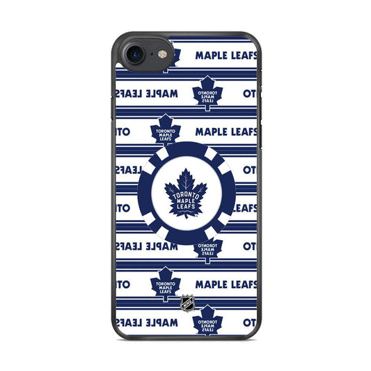 NHL Toronto Maple Leafs Chip Ball iPhone 8 Case-Rubber Black (2D Case)-Oxvistore