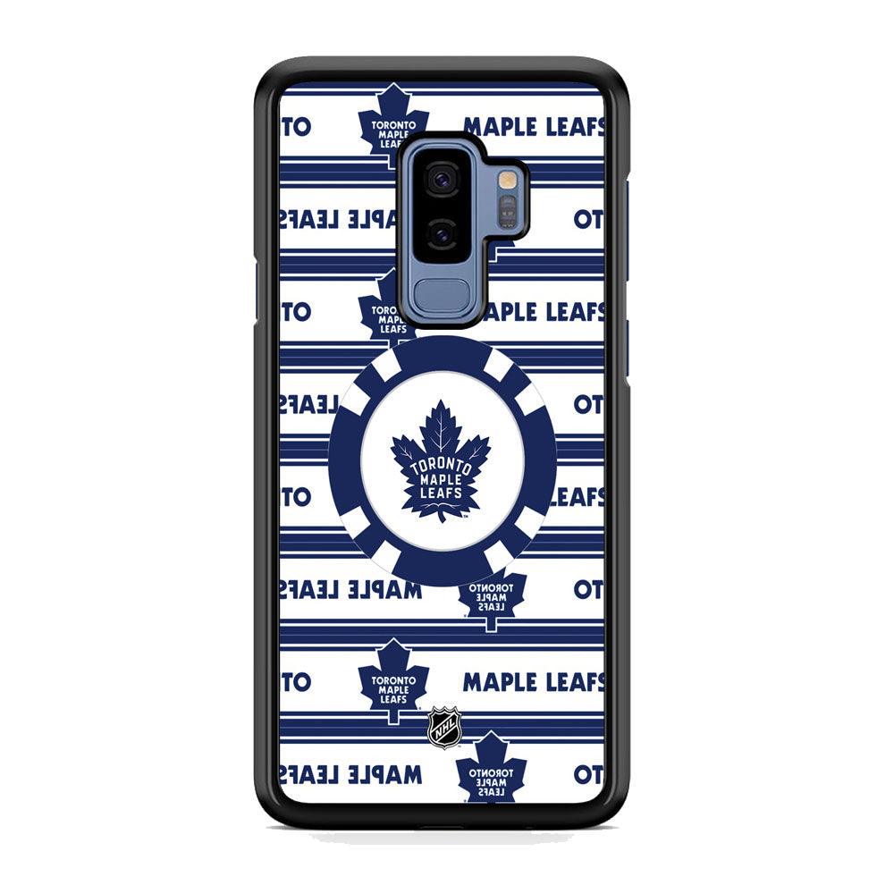 NHL Toronto Maple Leafs Chip Ball Samsung Galaxy S9 Plus Case-Rubber Black (2D Case)-Oxvistore