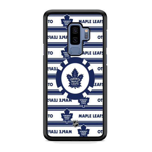 NHL Toronto Maple Leafs Chip Ball Samsung Galaxy S9 Plus Case-Rubber Black (2D Case)-Oxvistore