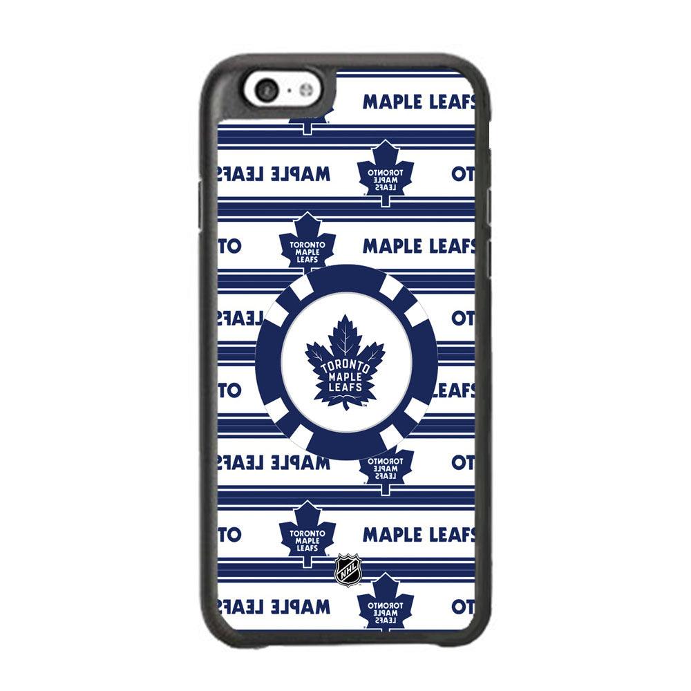 NHL Toronto Maple Leafs Chip Ball iPhone 6 Plus | 6s Plus Case-Rubber Black (2D Case)-Oxvistore
