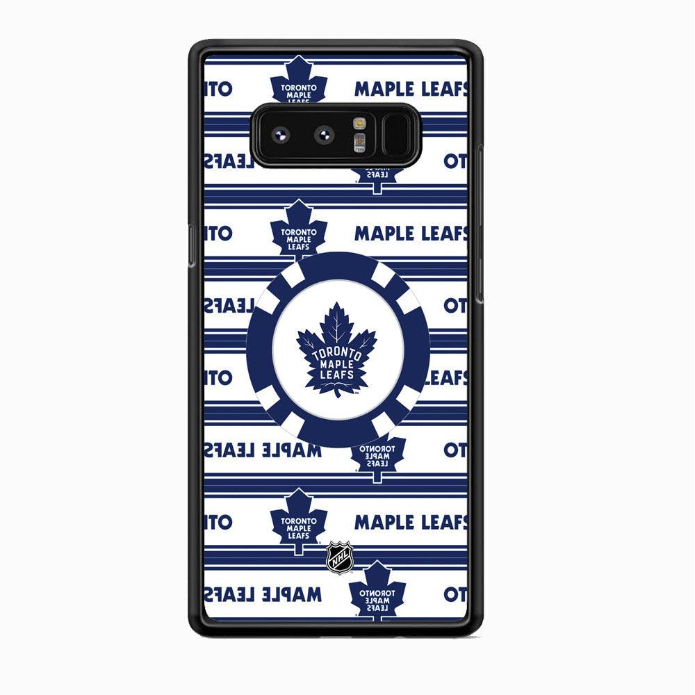 NHL Toronto Maple Leafs Chip Ball Samsung Galaxy Note 8 Case-Rubber Black (2D Case)-Oxvistore