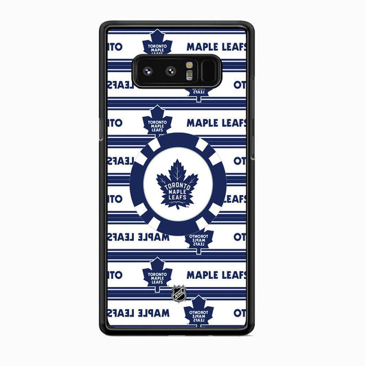 NHL Toronto Maple Leafs Chip Ball Samsung Galaxy Note 8 Case-Rubber Black (2D Case)-Oxvistore
