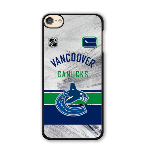 NHL Vancouver Canucks Taste of Jersey iPod Touch 6 Case-Plastic Black (2D Case)-Oxvistore