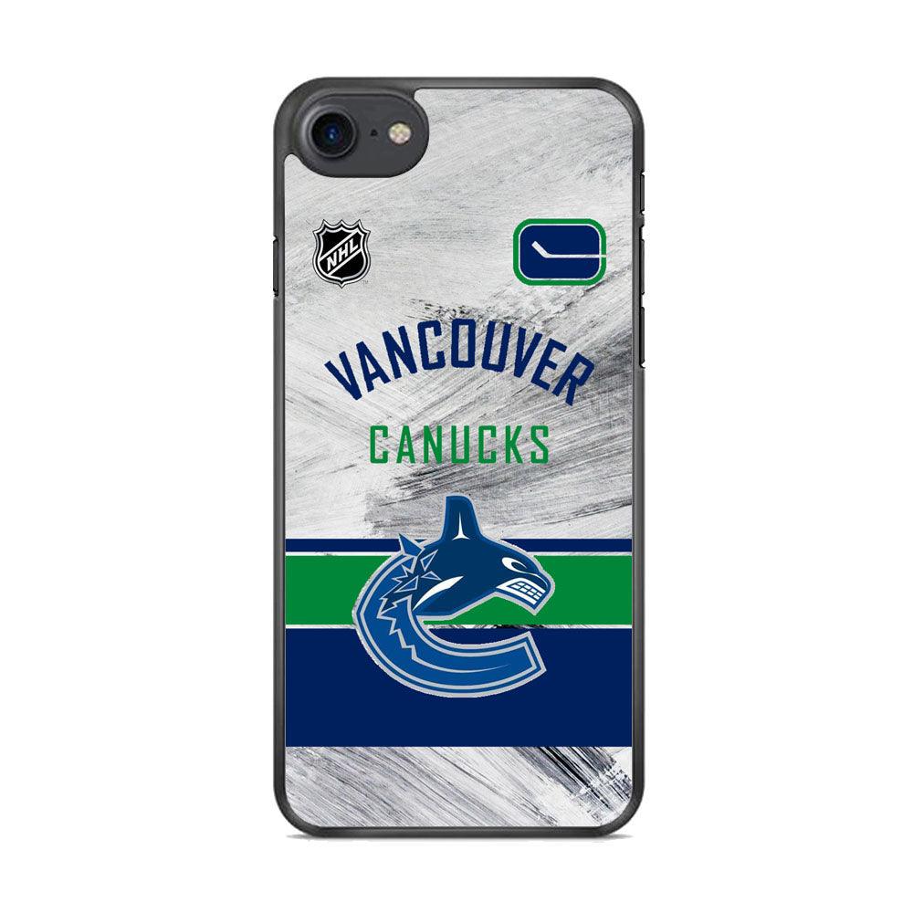 NHL Vancouver Canucks Taste of Jersey iPhone 8 Case-Rubber Black (2D Case)-Oxvistore