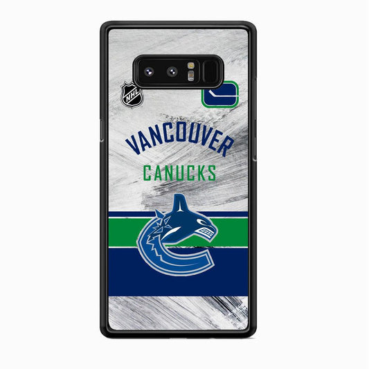 NHL Vancouver Canucks Taste of Jersey Samsung Galaxy Note 8 Case-Rubber Black (2D Case)-Oxvistore