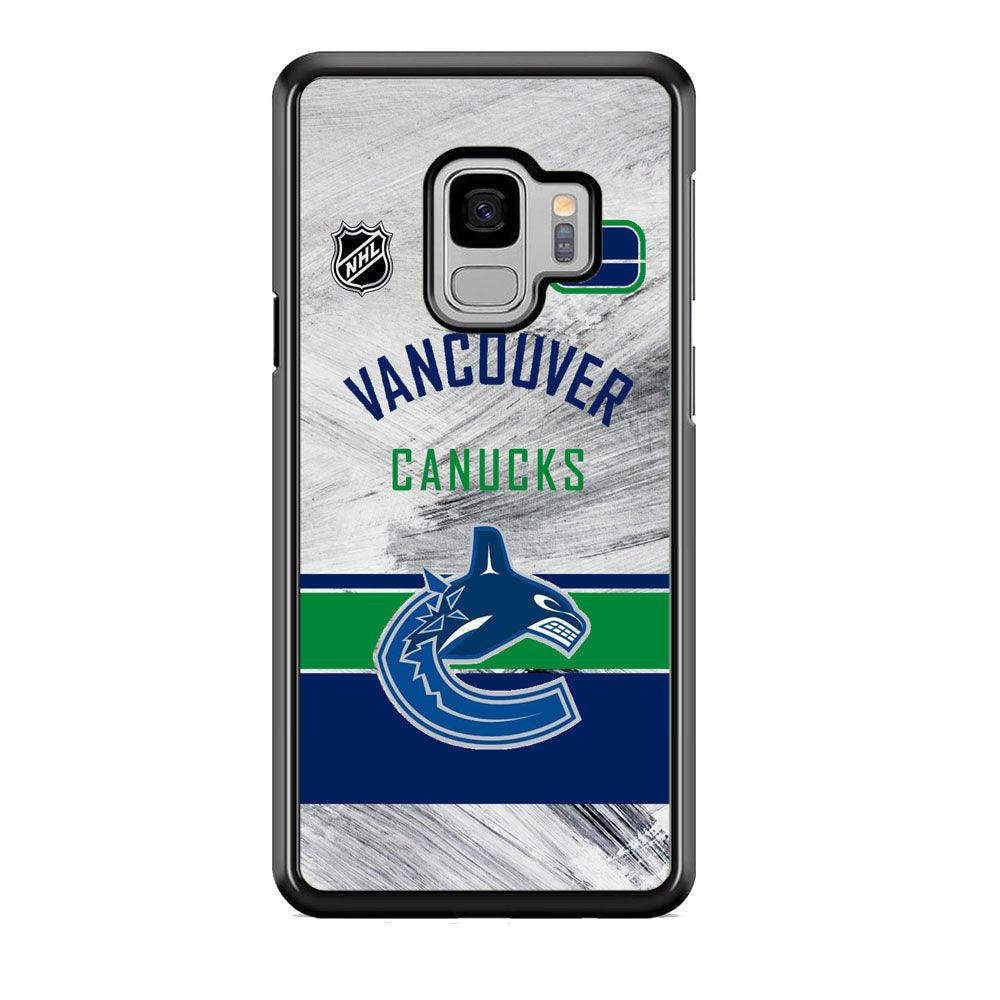 NHL Vancouver Canucks Taste of Jersey Samsung Galaxy S9 Case-Rubber Black (2D Case)-Oxvistore