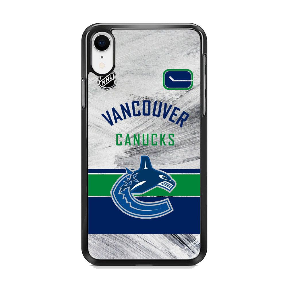 NHL Vancouver Canucks Taste of Jersey iPhone XR Case-Rubber Black (2D Case)-Oxvistore