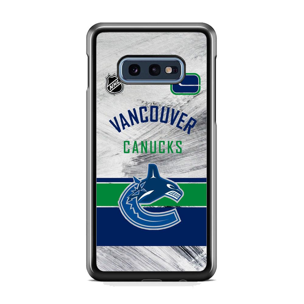 NHL Vancouver Canucks Taste of Jersey Samsung Galaxy S10E Case-Rubber Black (2D Case)-Oxvistore